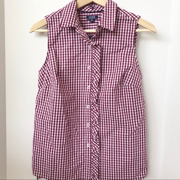 NWT IZOD Button Down Sleeveless Top • Size SP